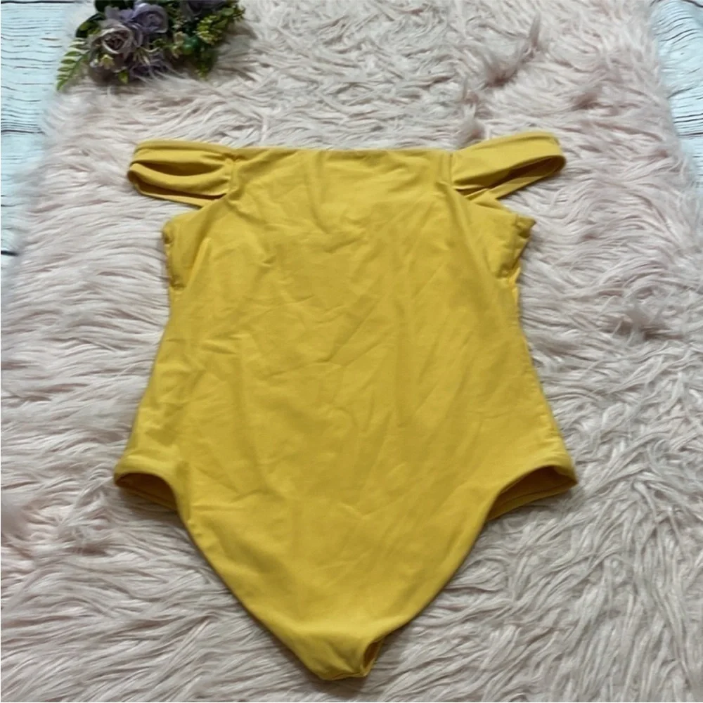 Frankie's Bikinis Yellow One Piece Swimsuit